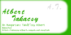 albert takacsy business card